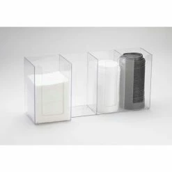 Cal-Mil 376-13 4 Section Napkin and Lid Organizer 17-1/2"W x 5"D x 8"H Black