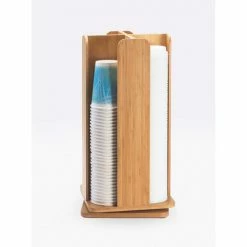 Cal-Mil 378 Classic Revolving Cup and Lid Organizer 8-1/4"W x 8-1/4"D x 18"H, Acrylic