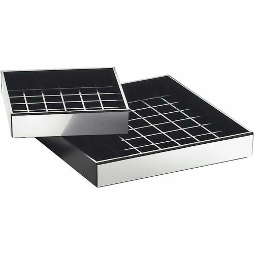 Cal-Mil 391-010 Silver Trim Drip Tray 6"W x 6"D x 1"H - Pkg Qty 12 3 Cal-Mil 391-010 Silver Trim Drip Tray 6"W x 6"D x 1"H - Pkg Qty 12