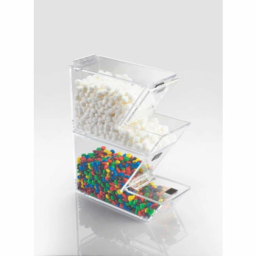 Cal-Mil 927-N Stackable Topping Dispenser with Notch 4"W x 11"D x 7"H - Pkg Qty 2 3 Cal-Mil 927-N Stackable Topping Dispenser with Notch 4"W x 11"D x 7"H - Pkg Qty 2