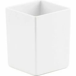 Cal-Mil C1432BODY Melamine Square Jar 4"W x 4"D x 4"H - Pkg Qty 3