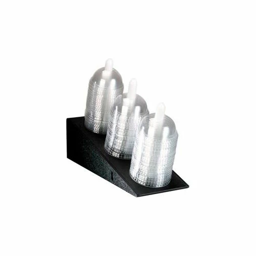 Dispense-Rite® Angled Dome Lid Holder - 3 Sections 3 Dispense-Rite® Angled Dome Lid Holder - 3 Sections