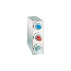 Dispense-Rite® BFL Countertop 3 Cup Dispensing Cabinet - Stainless Steel