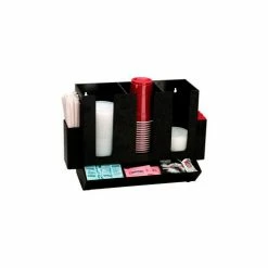 Dispense-Rite® Countertop Cup, Lid, Straw and Condiment Organizer