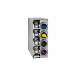 Dispense-Rite® SLR Right 4 Cup Dispensing Cabinet w/Lid & Straw Organizer