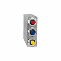 Dispense-Rite® SLR Countertop 3 Cup Dispensing Cabinet - Stainless Steel