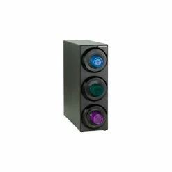 Dispense-Rite® Countertop 3 Cup Dispensing Cabinet - Black