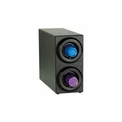 Dispense-Rite® Two Tier Countertop Cup Dispensing Cabinet - Black