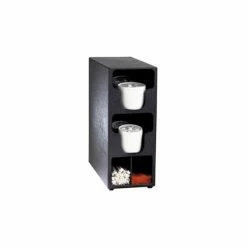 Dispense-Rite® Counter Vertical Lid & Straw Organizer - 2 Sections, Black
