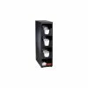 Dispense-Rite® Counter Vertical Lid & Straw Organizer - 3 Sections, Black -Dispensers & Organizers Sales DEI TLO 3BT