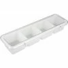 Winco BC-4P Bar Caddy, 4 Compartment, White - Pkg Qty 6 -Dispensers & Organizers Sales DWL BC 4P
