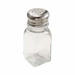 Winco G-109 Square Shakers W/ Mushroom Tops - Pkg Qty 3