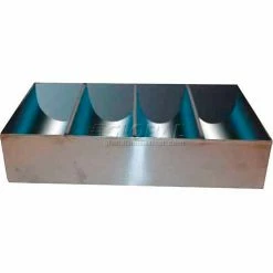 Winco SCB-4 4 Compartment Cutlery Bin, 17"L, 10"W, 3-1/2"H, Stainless Steel