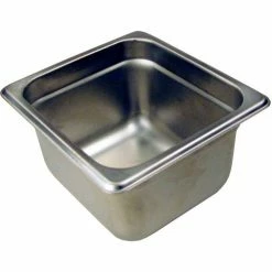 Paragon 5064 - 1/6 Size Steam Table Pans, Anti-Jam, Stainless Steel, 24 Gauge, 4" Deep
