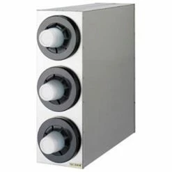 San Jamar Beverage Cabinet, (3) Cup Dispensers