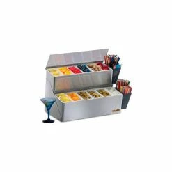 San Jamar Ultimate Garnish Center, 12 3/4"h x 20 7/8"w x 12"d