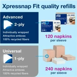 Tork® Xpressnap Fit Napkin Dispenser, Tabletop, Black -Dispensers & Organizers Sales Tork7232000 03