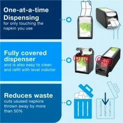 Tork® Xpressnap Fit Napkin Dispenser, Tabletop, Black -Dispensers & Organizers Sales Tork7232000 07