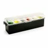 Vollrath® Traex Plastic Condiment Dispenser W/ Standard Lid, 4743-06, Black, Pint Insert Size