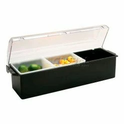 Vollrath® Traex Plastic Condiment Dispenser W/ Standard Lid, 4762-06, Black, Quart Insert Size