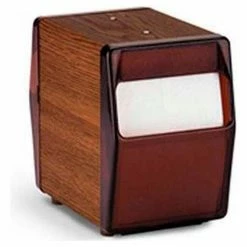 Vollrath® Two Sided Napkin Dispenser, 5509-12, Vertical, Dark Walnut Wood Grain